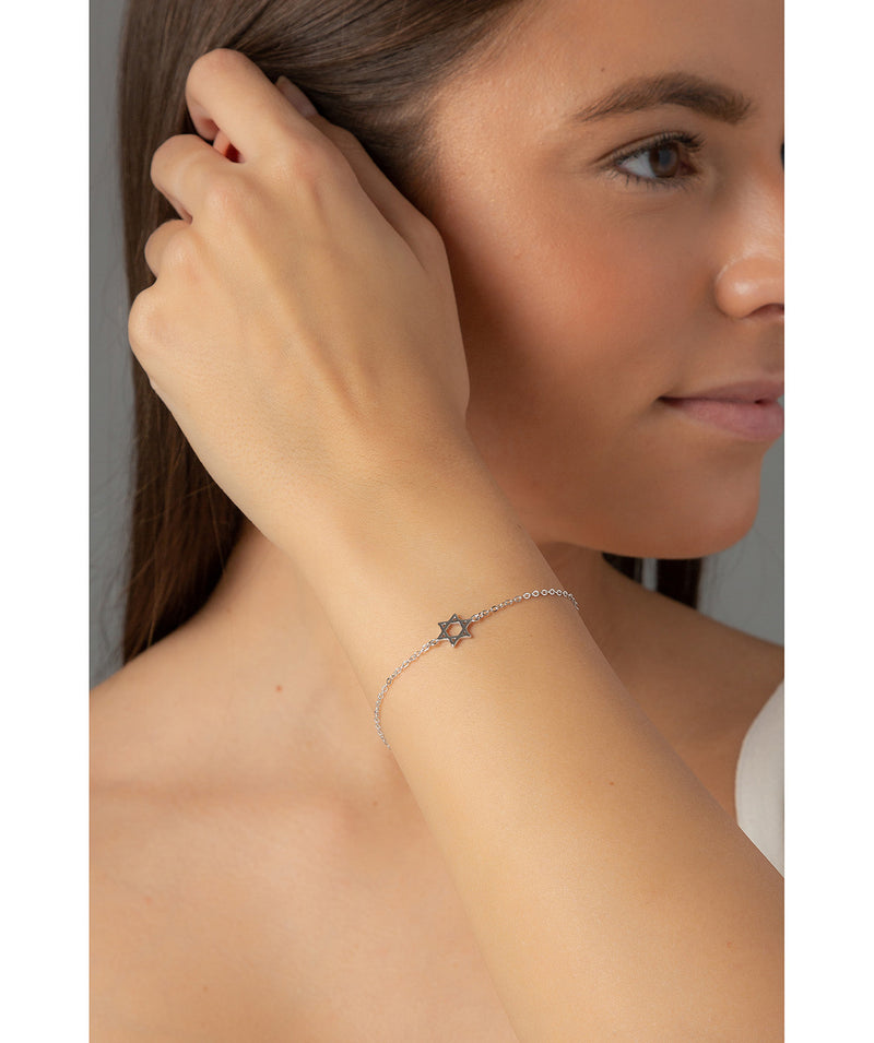 'Marlein' Sterling Silver Adjustable Hexagram Bracelet image 2
