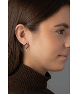 'Shideh' Sterling Silver Geometric Square Earrings image 2