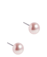 Gift Packaged 'Cheyenne' 7-7.5mm Pink Freshwater Button Pearl Stud Earrings