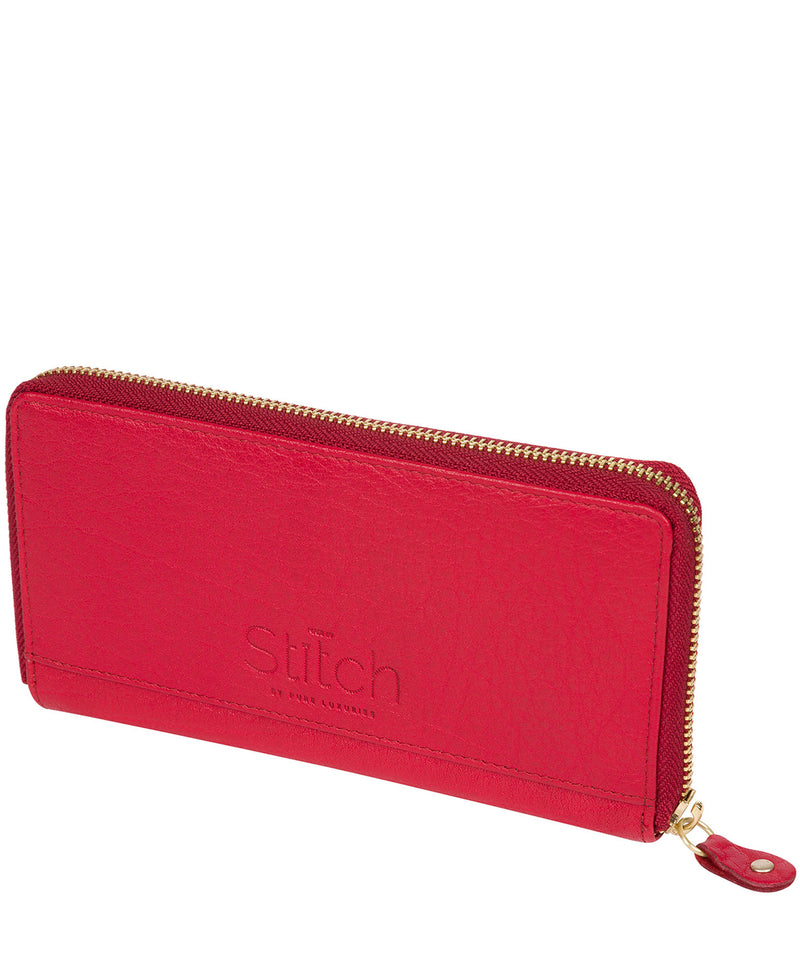 'Netty' Cherry Zip Leather RFID Purse image 4