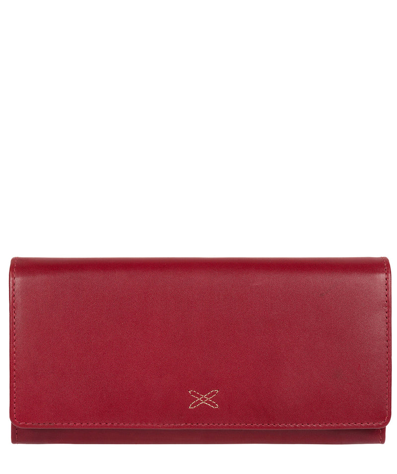 'Lana' Ruby Red Handcrafted Leather RFID Purse