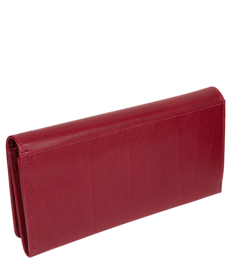 'Lana' Ruby Red Handcrafted Leather RFID Purse