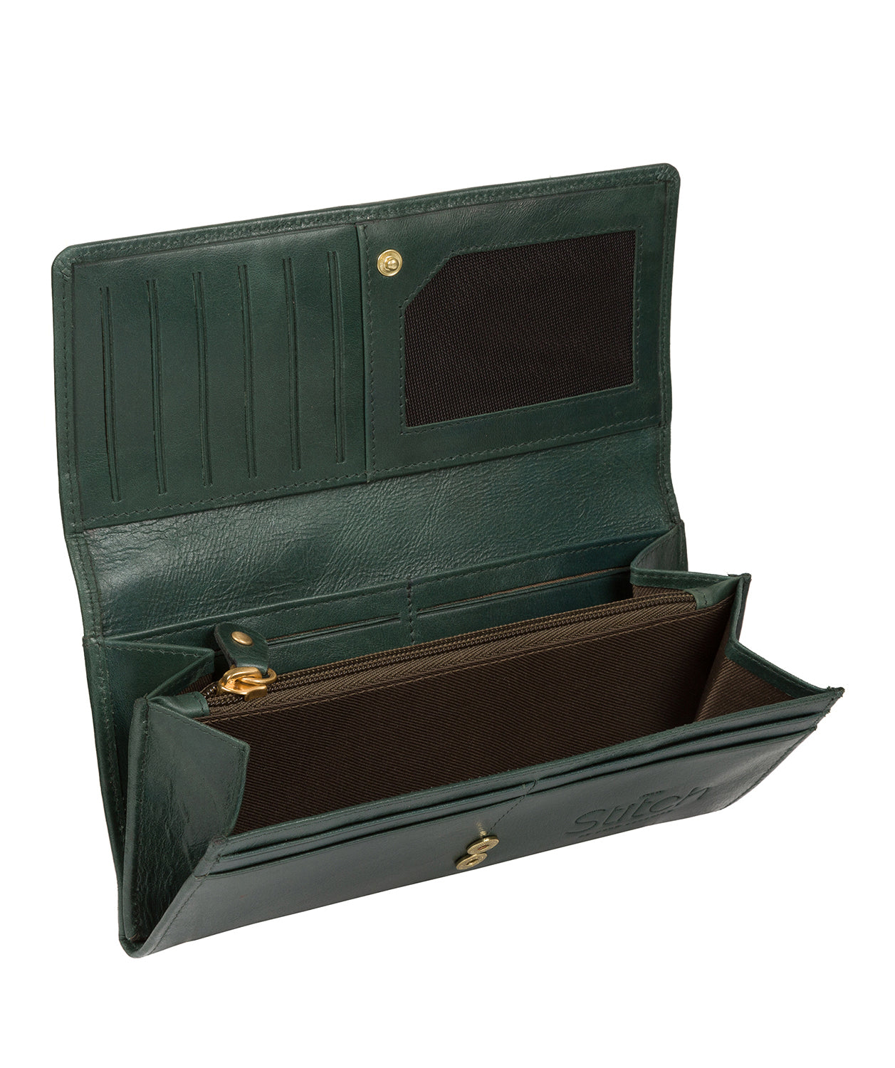 'Lana' Green Leather RFID Purse