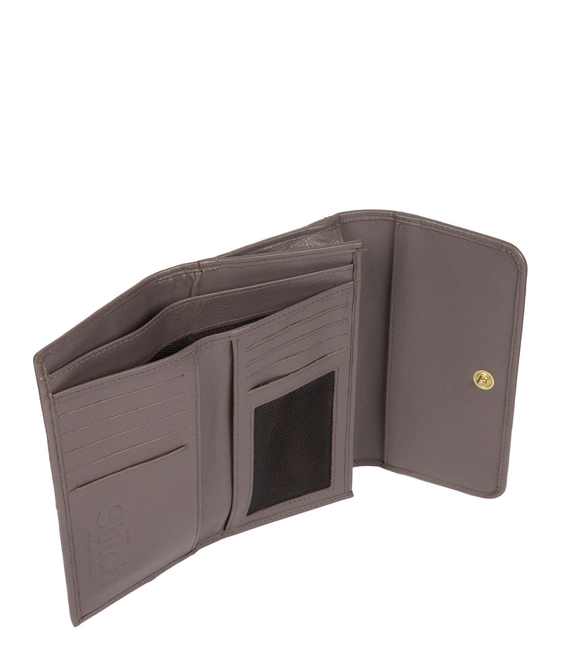 'Klara' Taupe Grey Leather RFID Purse