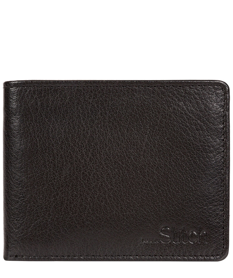 'Collins' Black Bi-Fold Leather Wallet Pure Luxuries London