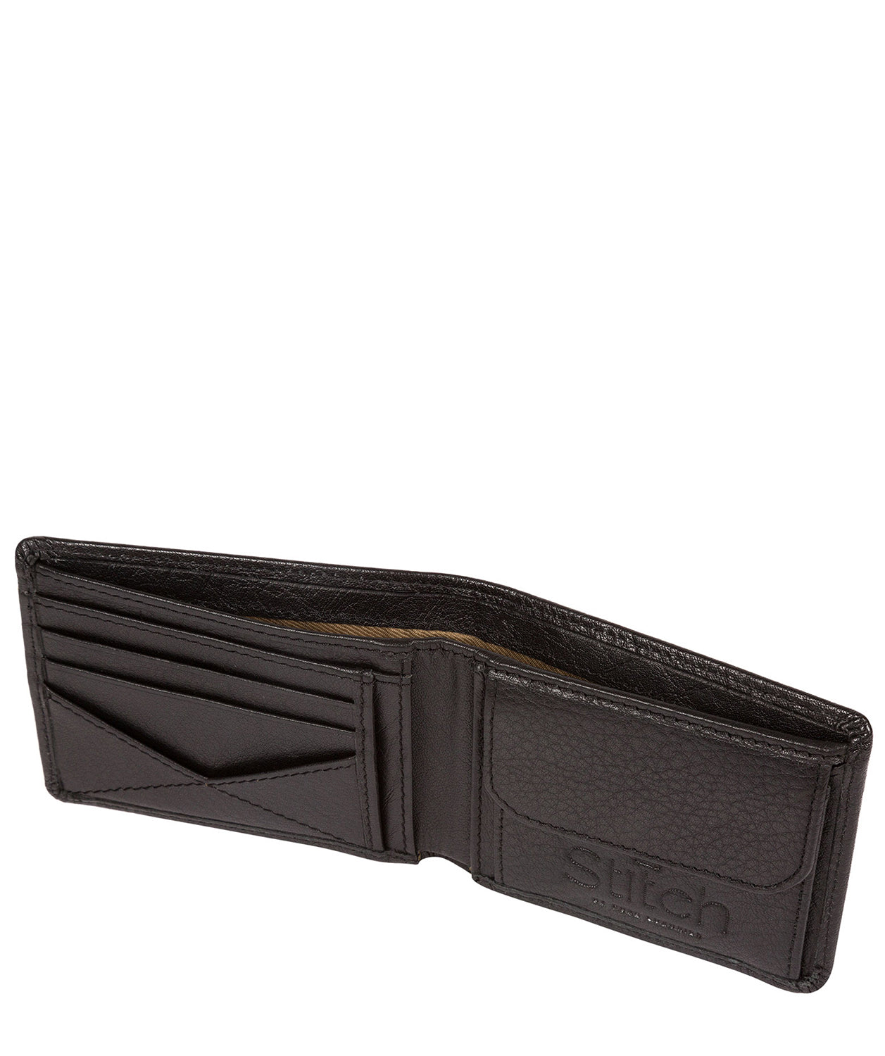 'Collins' Black Bi-Fold Leather Wallet Pure Luxuries London