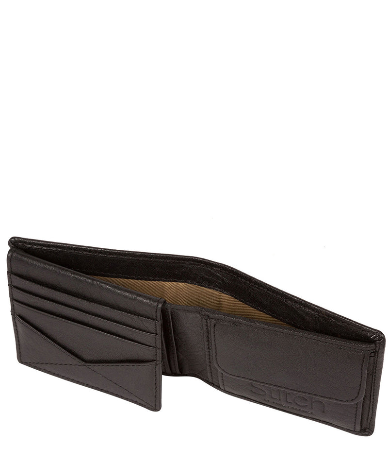 'Fisher' Black Bi-Fold Leather Wallet image 4