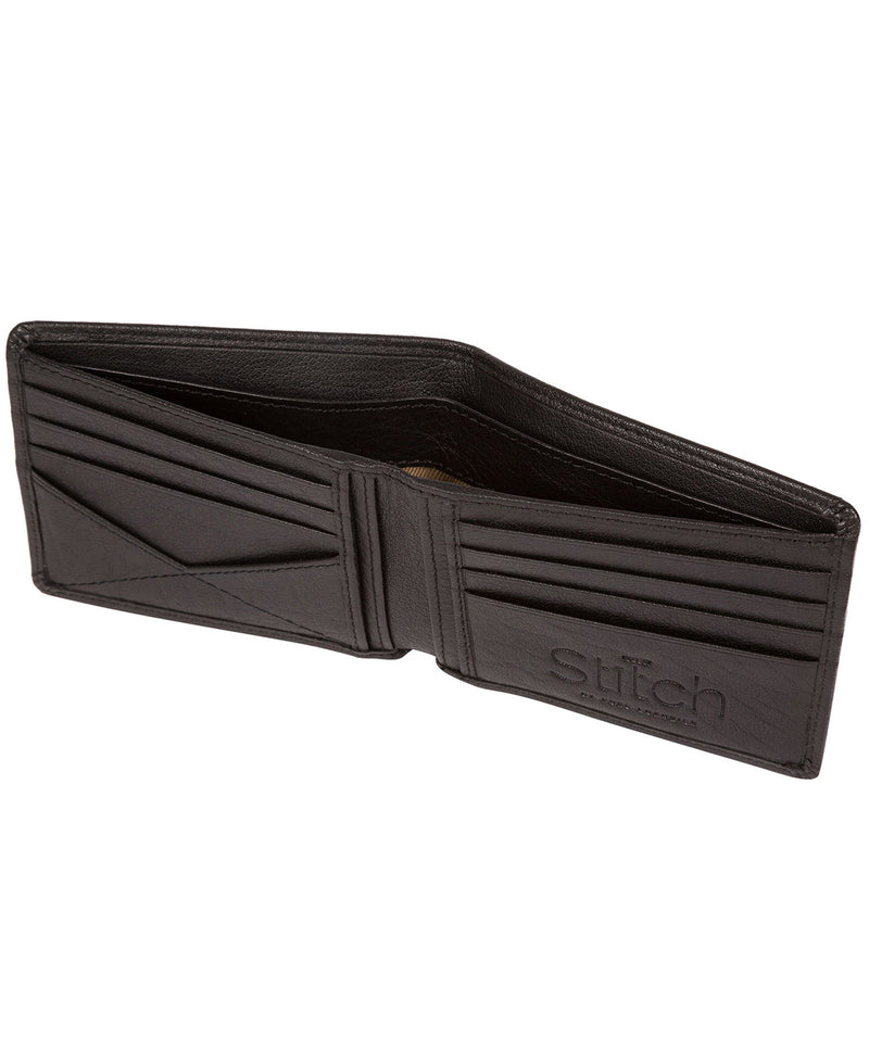'Cooper' Black Bi-Fold Leather Wallet image 3