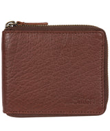 'Wakeman' Brown Leather Zip Round Wallet image 1