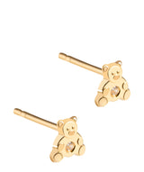 'Ellen' 9ct Yellow Gold Teddy Bear Earrings image 1