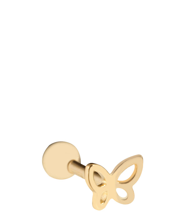 'Valeria' 9ct Yellow Gold Cartilage Butterfly Earring image 1