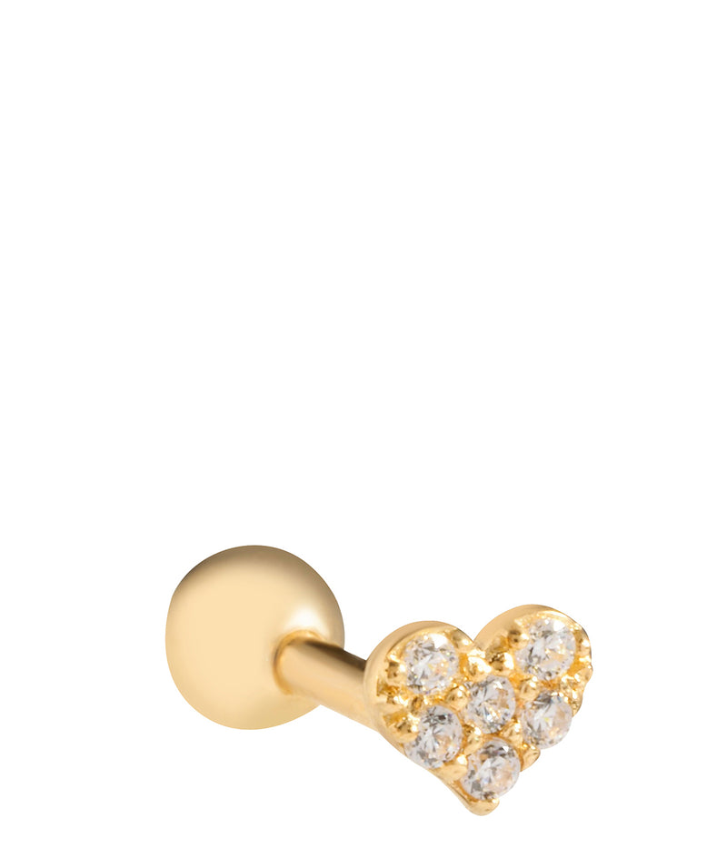 'Analise' 9ct Yellow Gold Cartilage Heart Earring image 1