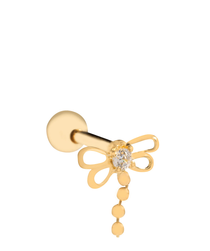 'Anthene' 9ct Yellow Gold Cartilage Dragonfly Earring image 1