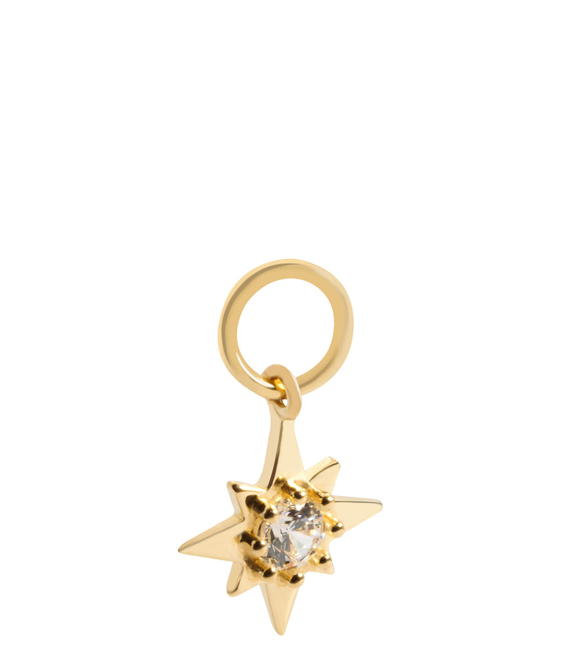 'Bellatrix' 9ct Yellow Gold and Cubic Zirconia Earring Charm image 1