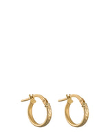 Gift Packaged 'Susanne' 9ct Yellow Gold Diamond Cut Earrings