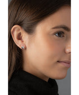 'Dorita' Sterling Silver Heart Earrings Pure Luxuries London