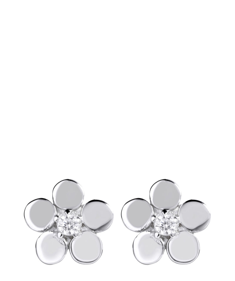 Gift Packaged 'Jacinta' Sterling Silver Flower Earrings