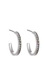 Gift Packaged 'Sekani' Sterling Silver & Crystal Hoop Earrings