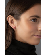 'Felipa' Sterling Silver Hooped Earrings image 2