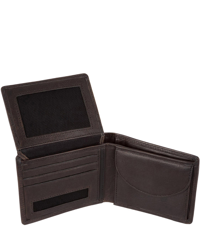 'Brevin' Black Leather 6-Card RFID Wallet
