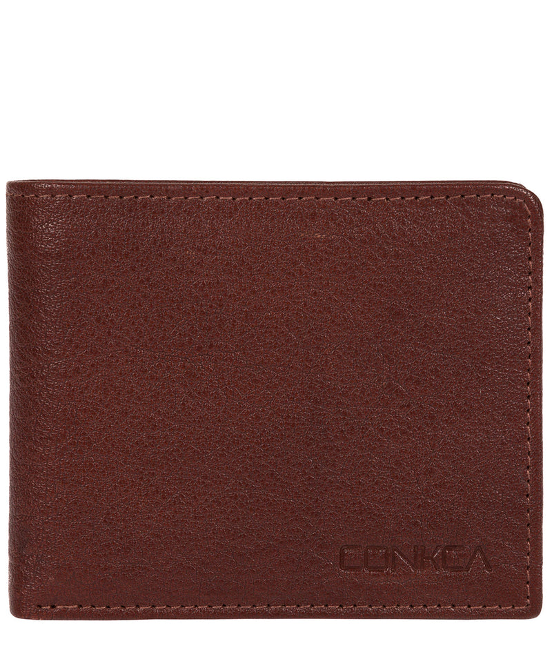 'Jefferson' Conker Brown Leather RFID Wallet