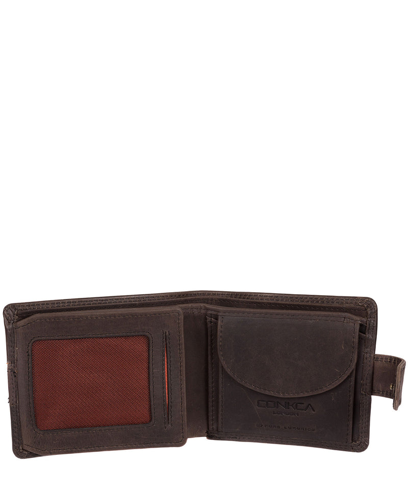 'Jude' Antique Black Handcrafted Leather Wallet image 5