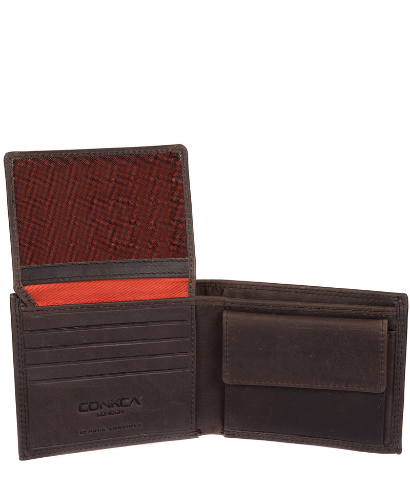 'Jared' Anthracite Brown Handcrafted Leather Wallet image 5