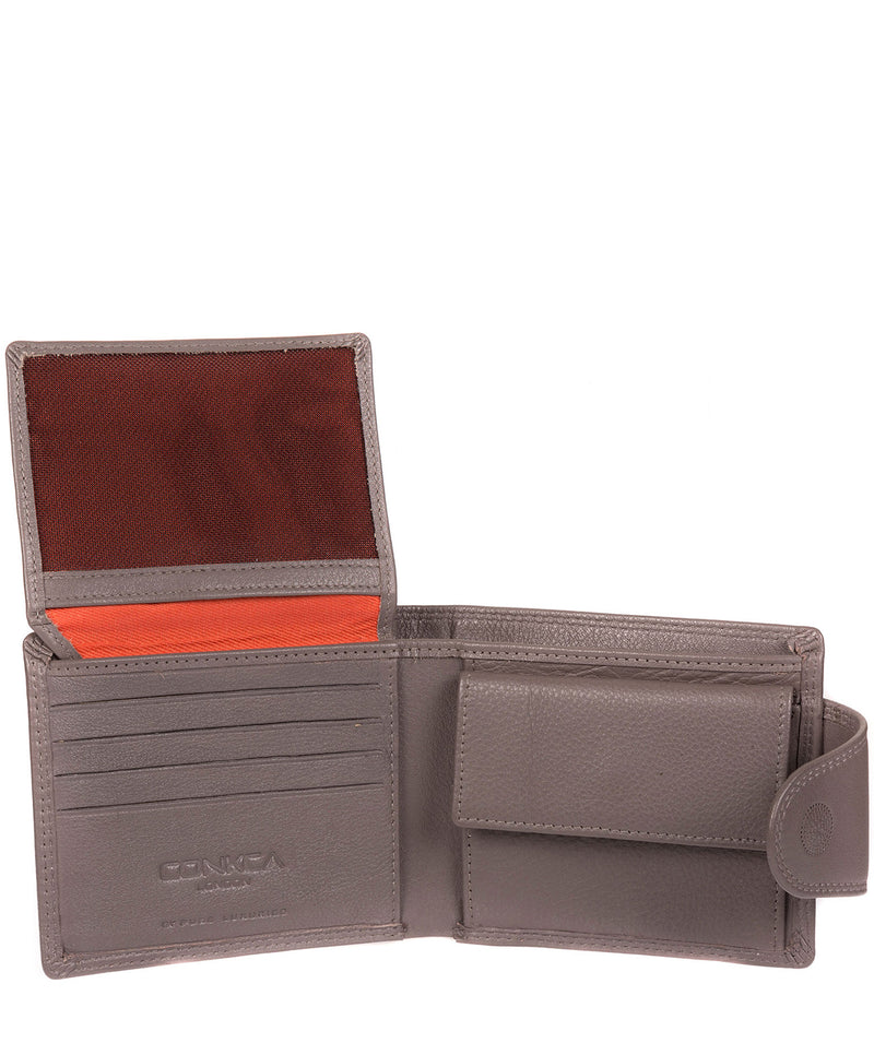 'Garrat' Taupe Grey Leather Wallet image 6