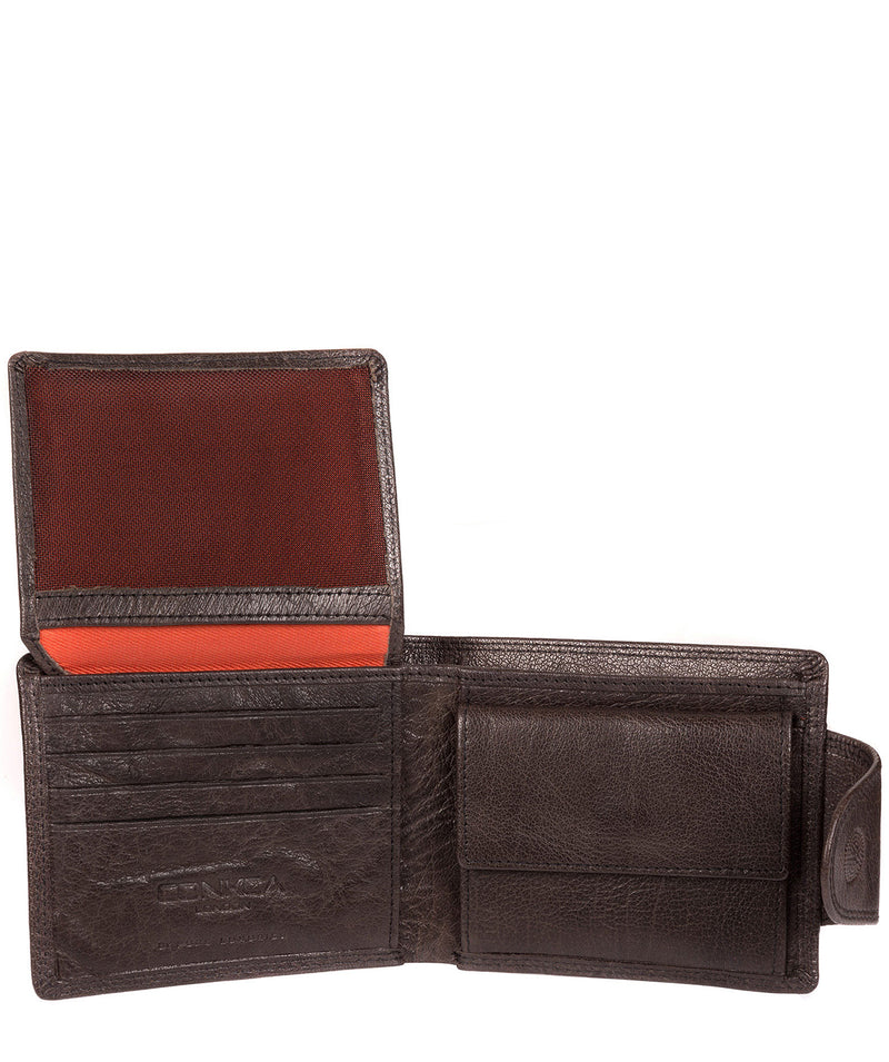 'Garrat' Anthracite Brown Handcrafted Leather Wallet image 6