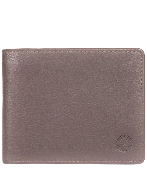 'Carter' Taupe Grey Leather 12-Card Wallet