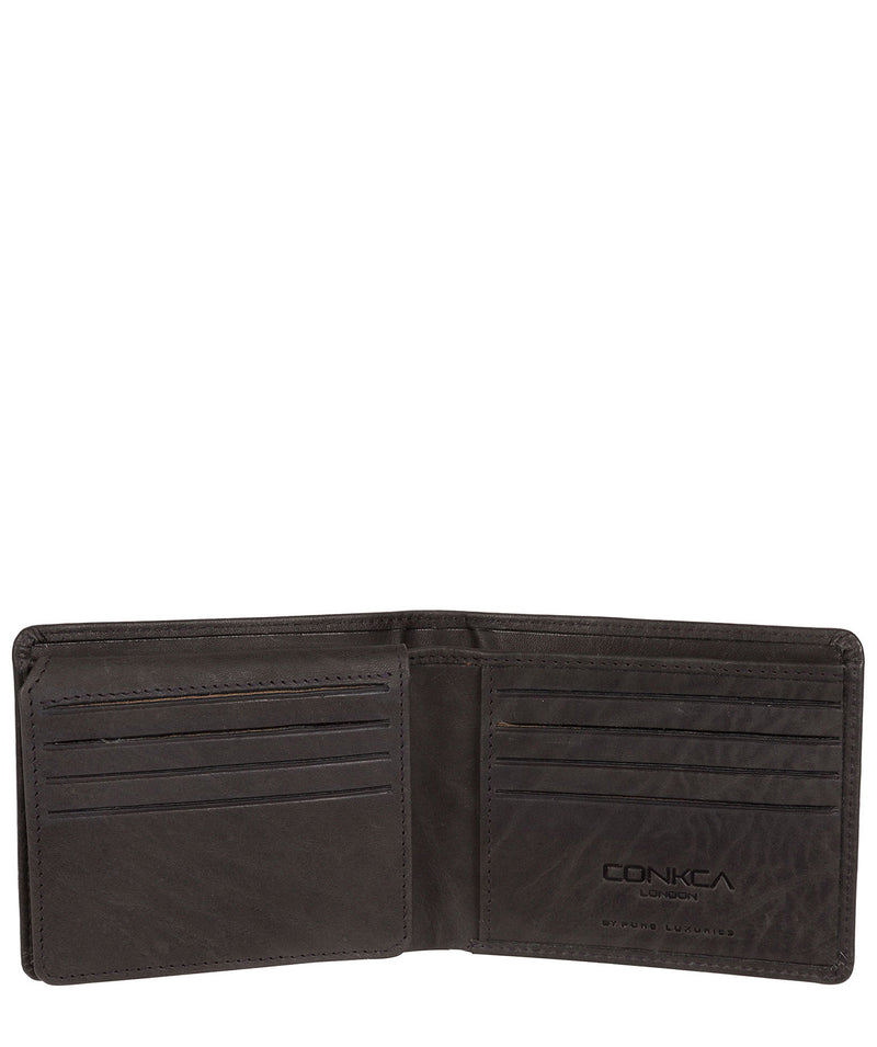 'Carter' Dark Navy Leather 12-Card Wallet image 4