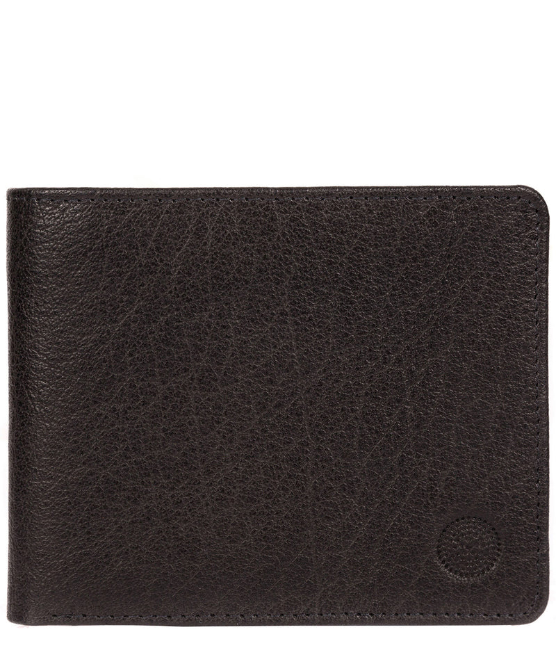 'Carter' Black Leather 12-Card Wallet