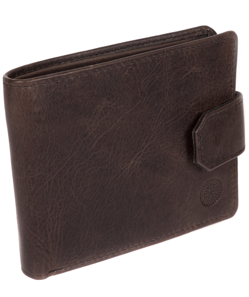 'Beckett' Antique Black Fine Leather Wallet