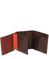 'Portus' Dark Brown Tri-Fold Leather Wallet image 4