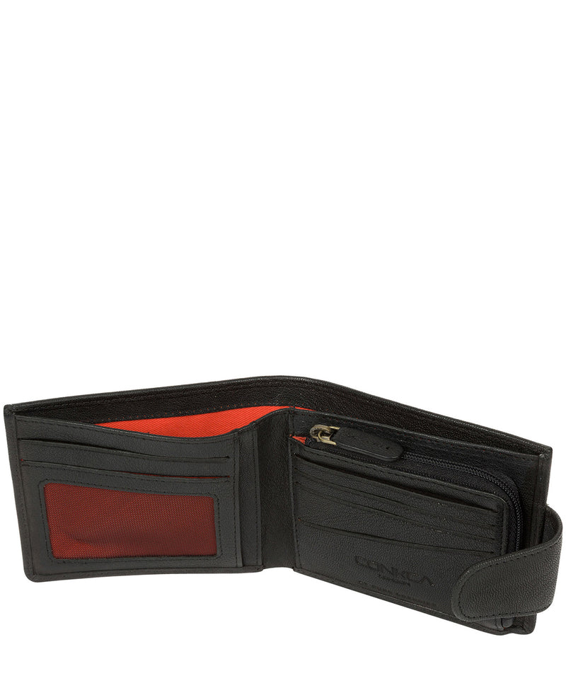'Boris' Black Bi-Fold Leather Wallet
