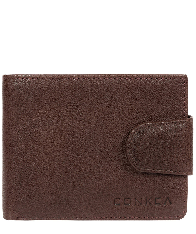 'Boris' Dark Brown Bi-Fold Leather Wallet image 1