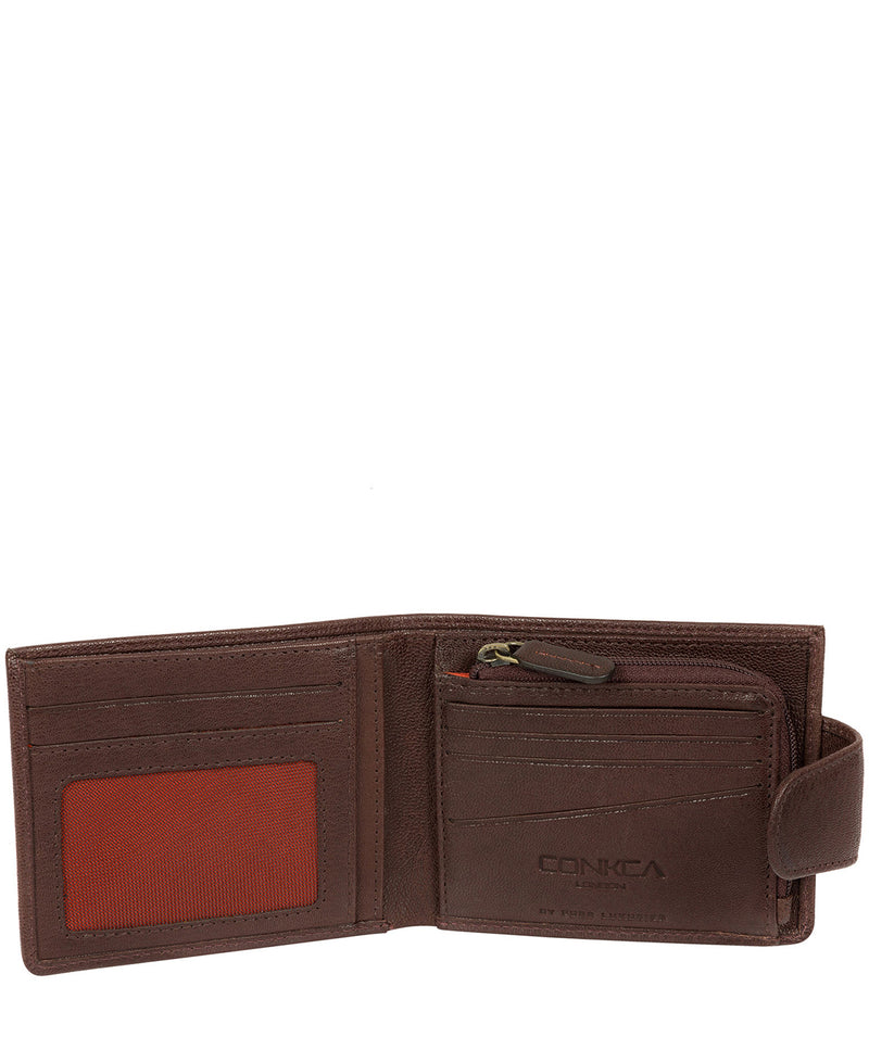 'Boris' Dark Brown Bi-Fold Leather Wallet image 3