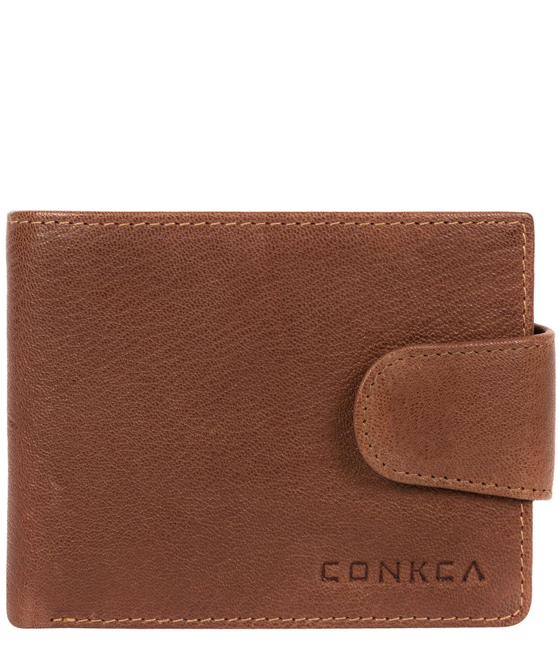 'Boris' Conker Brown Bi-Fold Leather Wallet image 1