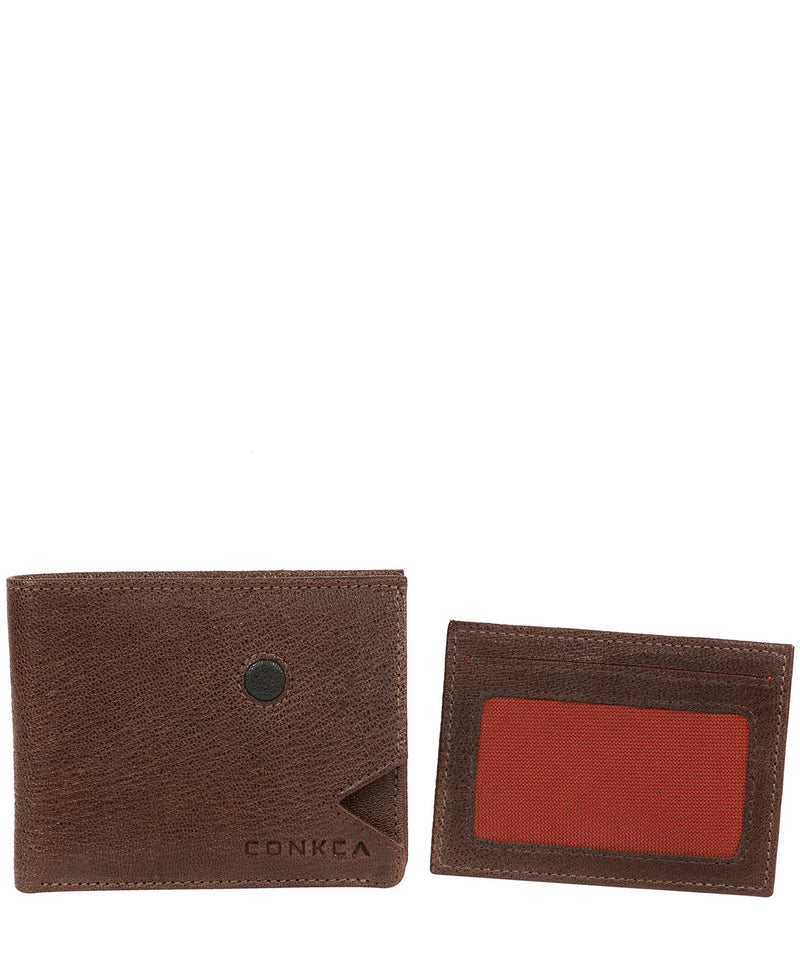 'Max' Dark Brown Bi-Fold Leather Wallet image 3