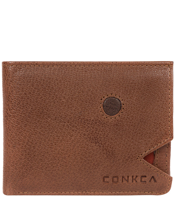 'Max' Conker Brown Bi-Fold Leather Wallet image 1