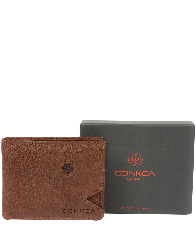 'Max' Conker Brown Bi-Fold Leather Wallet image 7