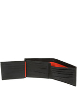 'Saul' Black Tri-Fold Leather Wallet Pure Luxuries London