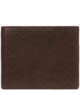'Saul' Dark Brown Tri-Fold Leather Wallet image 1