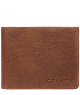 'Saul' Conker Brown Tri-Fold Leather Wallet Pure Luxuries London