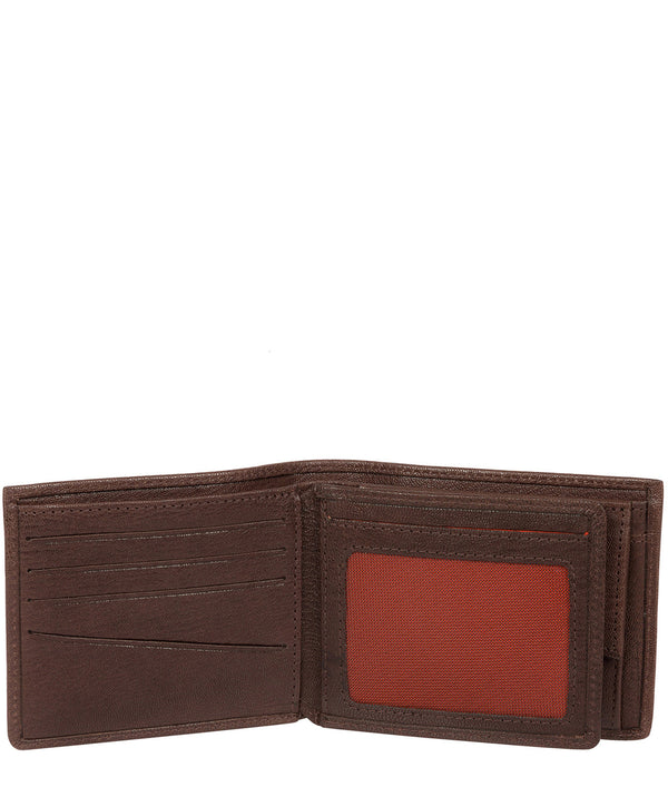 'Benedict' Dark Brown Bi-Fold Leather Wallet image 3