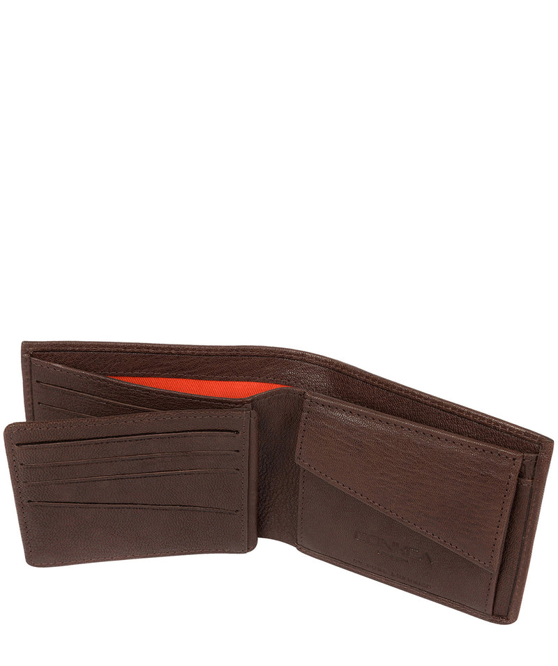 'Benedict' Dark Brown Bi-Fold Leather Wallet image 4