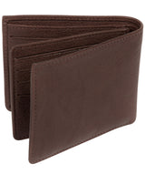 'Benedict' Dark Brown Bi-Fold Leather Wallet image 5