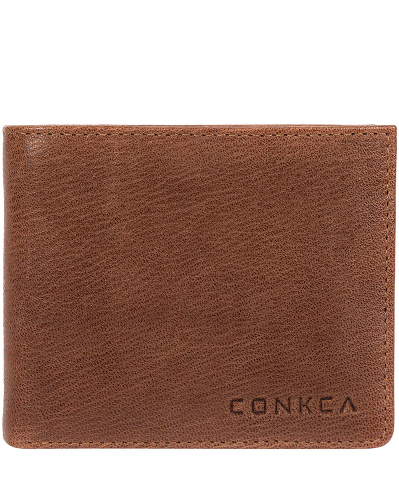 'Benedict' Conker Brown Bi-Fold Leather Wallet image 1