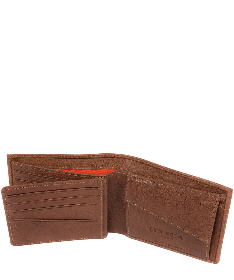 'Benedict' Conker Brown Bi-Fold Leather Wallet image 4