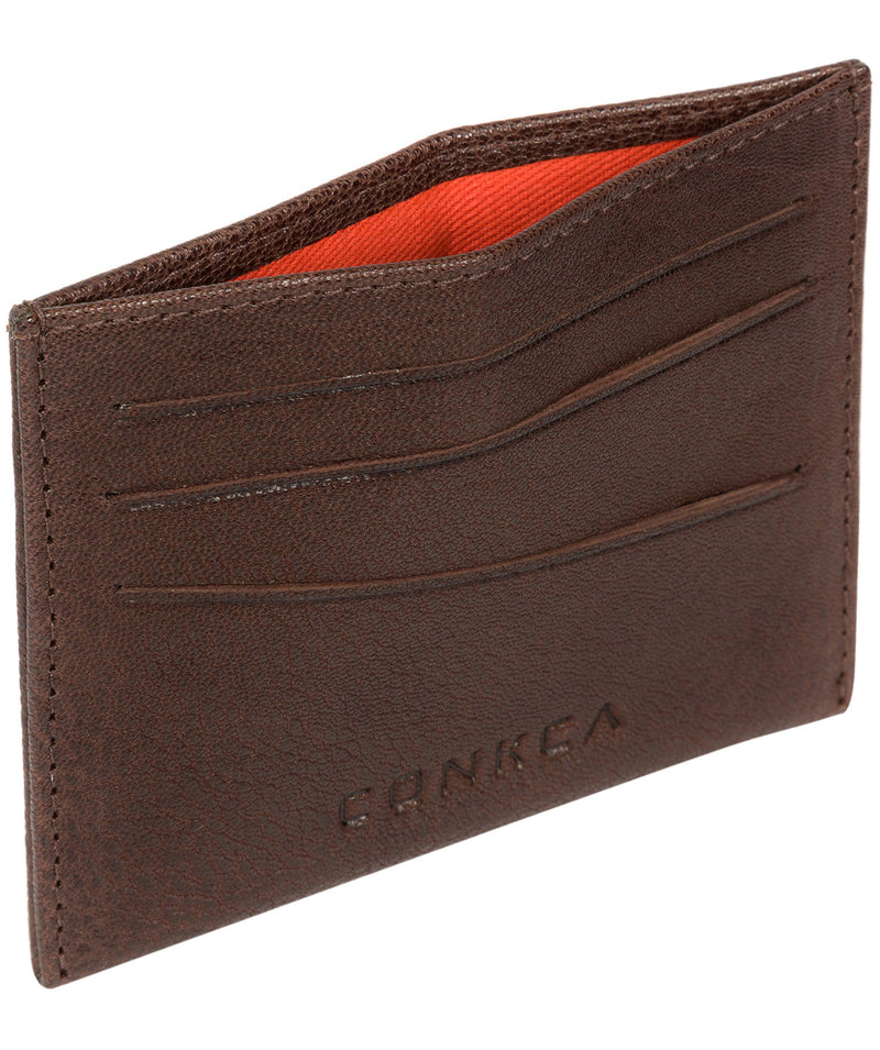 'Otis' Dark Brown Bi-Fold Leather Wallet image 4